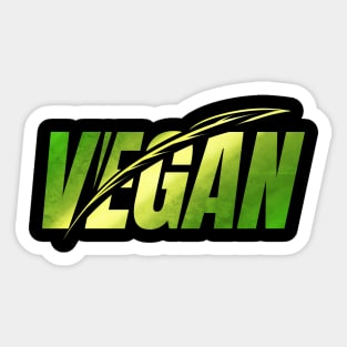 Green Logo With Leaves To Show You Live Vegan Sticker